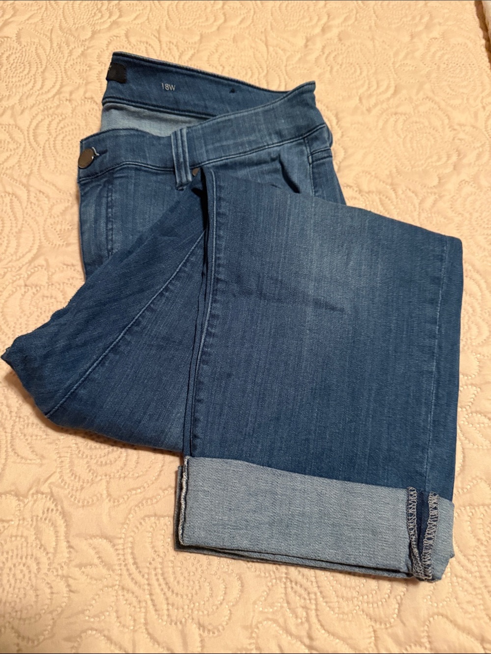 Liverpool Womens Ankle Cropped Jeans - Medium Blue